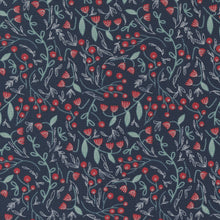 Load image into Gallery viewer, Merrymaking Winter Berries in Winter Night, Gingiber, Moda Fabrics, 48344 12M