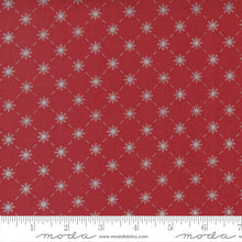 Load image into Gallery viewer, Merrymaking Bias Snowflakes in Candy Cane, Gingiber, Moda Fabrics, 48345 15M
