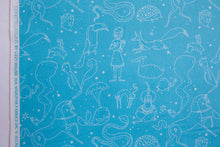Load image into Gallery viewer, Constellations Star Signs in Turquoise, Lizzy House, A-5976-T