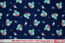 Load image into Gallery viewer, Country Girls Country Floral in Navy, Tasha Noel, C3642 Navy