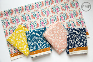 23-Inch Remnant Paper Cuts Paper Bouquet in Tangerine, Rashida Coleman Hale, Cotton and Steel, RJR Fabrics, 100% Cotton Fabric, 1966-02