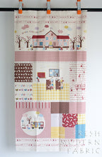 Load image into Gallery viewer, Schoolhouse Panel, Trefle, Kokka Fabrics, Japanese Import, Cotton and Linen Blend Fabric