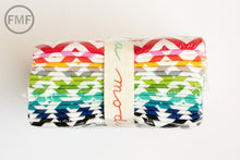 Load image into Gallery viewer, Fat Quarter Bundle Half Moon Modern Small Zig Zag in 12 Colors, Moda Fabrics, 100% Cotton Fabric, 32217AB