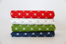 Load image into Gallery viewer, Merrymaking Bias Snowflakes in Winter Night, Gingiber, Moda Fabrics, 48345 12M