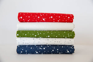 Merrymaking Snow Dots in Candy Cane, Gingiber, Moda Fabrics, 48346 15