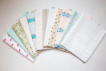 Load image into Gallery viewer, Low Volume Scrap Cabin Bundle, 12 Pieces, Stitched in Color Scrap Cabin Sew Along Bundle