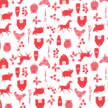 Load image into Gallery viewer, Farm Charm in Cloud Rooster Red, Gingiber, Moda Fabrics, 48294 14
