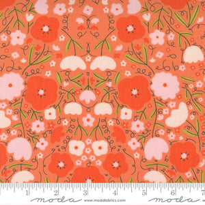 Words to Live By Peppy Petals in Clementine, Gingiber, Moda Fabrics, 48321 15