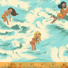 Load image into Gallery viewer, Malibu Sayulita Surfer Girls in Aquamarine, Heather Ross, 52145-2