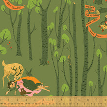 Load image into Gallery viewer, Far Far Away 3 Snow White in Dark Green, Heather Ross, 52752-2