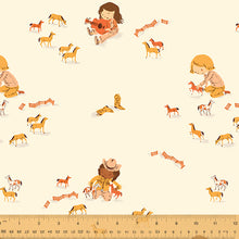 Load image into Gallery viewer, Far Far Away 3 Playing Horses in Cream, Heather Ross, 52753-5