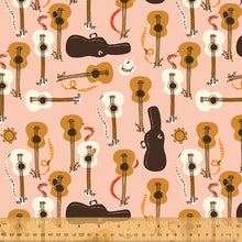 Load image into Gallery viewer, Far Far Away 3 Guitars in Pink, Heather Ross, 52754-1