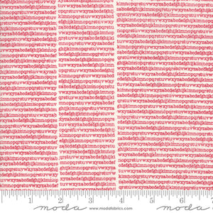 Print Shop Newsprint in Red, Sweetwater, Moda Fabrics, 5742 11