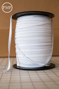 7MM White Elastic Trim, Sold by the Yard