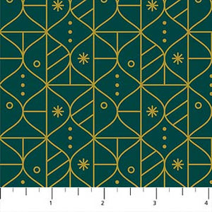 Polar Magic Deco Ornament Stripe in Green and Gold Metallic, Lemonni, 90178M-68