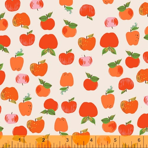 Apples in Red, Heather Ross 20th Anniversary Collection, Windham Fabrics, 43483A-2