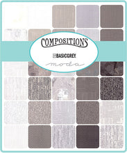 Load image into Gallery viewer, Compositions Charm Pack, BasicGrey, 30450PP, Five-Inch Squares