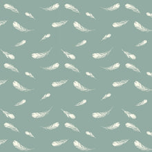 Load image into Gallery viewer, Charley Harper Nurture Feathers in Mineral, 100% GOTS-Certified Organic Cotton Poplin, CH-23
