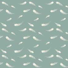 Load image into Gallery viewer, Charley Harper Nurture Feathers in Mineral, 100% GOTS-Certified Organic Cotton Poplin, CH-23