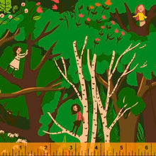 Load image into Gallery viewer, Climbing Trees in Green, Heather Ross 20th Anniversary Collection, Windham Fabrics, 40927A-2
