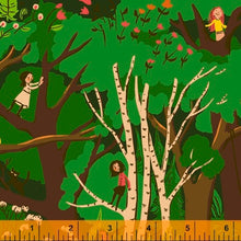 Load image into Gallery viewer, Climbing Trees in Green, Heather Ross 20th Anniversary Collection, Windham Fabrics, 40927A-2