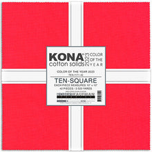 Load image into Gallery viewer, Crush Kona Cotton Color of the Year 2023 Ten Square, Kona Cotton Solids, Robert Kaufman, 100% cotton fabric layer cake, TEN-1171-42
