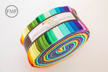 Load image into Gallery viewer, Kona Cotton New Colors 2019 Roll Up, Kona Cotton Solids, Robert Kaufman Fabrics, 100% cotton fabric jelly roll, RU-899-40