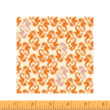 Load image into Gallery viewer, Seahorses in Cream and Orange, Heather Ross 20th Anniversary Collection, Windham Fabrics, 40941A-15
