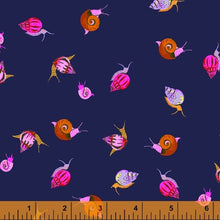 Load image into Gallery viewer, Snails in Indigo, Heather Ross 20th Anniversary Collection, Windham Fabrics, 42209A-3
