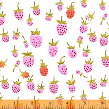 Load image into Gallery viewer, Strawberry in Lilac, Heather Ross 20th Anniversary Collection, Windham Fabrics, 37024A-2