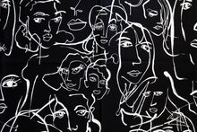 Load image into Gallery viewer, Abstract Expression, Black and White, De Leon Design Group DE#8255 B