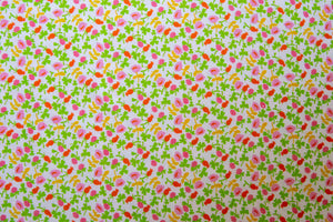 Briar Rose KNIT Calico in Pink, Heather Ross, Jersey Cotton Knit Fabric, 37027J-6