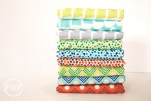 Load image into Gallery viewer, Framework Sitting Geese in Aqua Blue, Ellen Baker for Kokka Fabrics, Double Gauze Cotton Fabric, JG-41800-802C