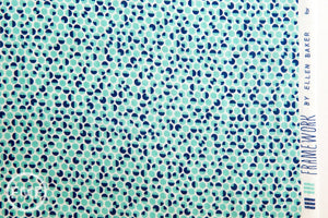 Framework Quarter Circles in Blue, Ellen Baker for Kokka Fabrics, Double Gauze Cotton Fabric, JG-41800-801A