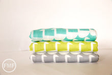 Load image into Gallery viewer, Framework Sitting Geese in Aqua Blue, Ellen Baker for Kokka Fabrics, Double Gauze Cotton Fabric, JG-41800-802C