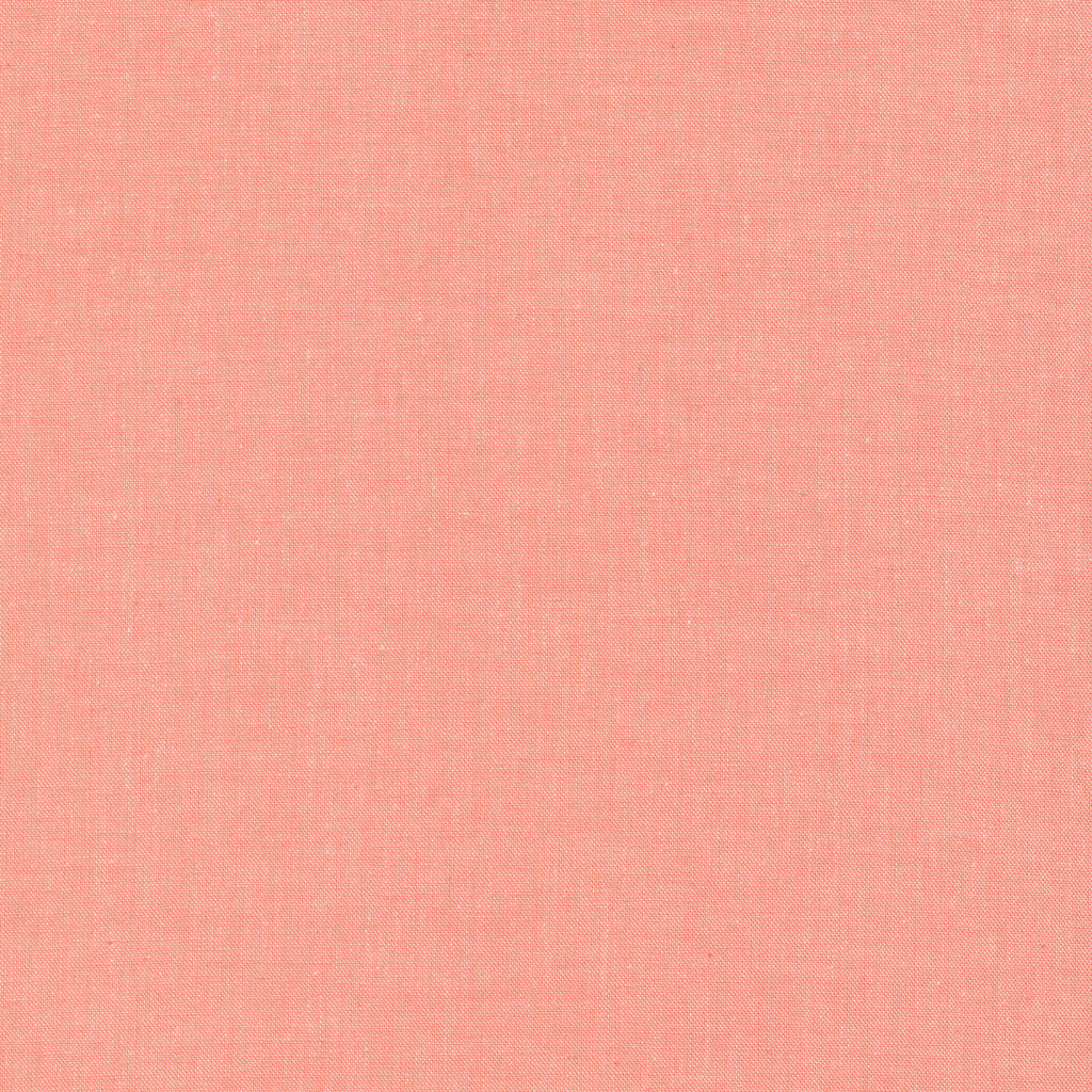 CORAL Cirrus Solid, Chambray Weight, Crossweave, Yarn Dyed Solid Fabric, 100% GOTS-Certified Organic Cotton, Cloud9 Fabrics, 917