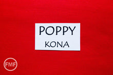 Load image into Gallery viewer, Poppy Kona Cotton Solid Fabric from Robert Kaufman, K001-1296