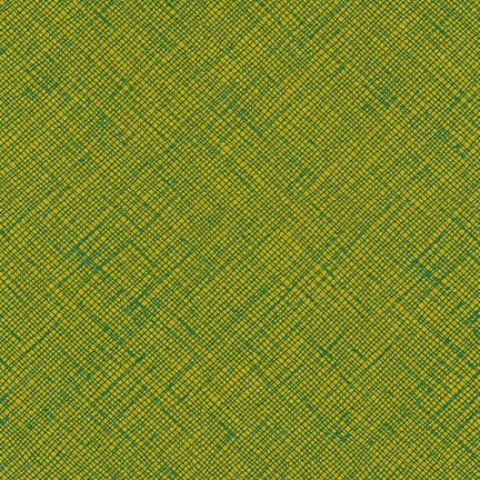 Architextures Crosshatch in Leaf, Carolyn Friedlander, Robert Kaufman Fabrics, 100% Cotton Fabric, AFR-13503-43 LEAF