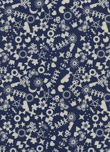Load image into Gallery viewer, Paper Cuts Cut it Out in Navy, Rashida Coleman Hale, Cotton and Steel, RJR Fabrics, 100% Cotton Fabric, 1968-01