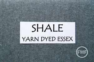 SHALE Yarn Dyed Essex, Linen and Cotton Blend Fabric from Robert Kaufman, E064-456 SHALE