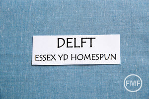 DELFT Homespun Yarn Dyed Essex, Linen and Cotton Blend Fabric from Robert Kaufman, E114-1101 DELFT