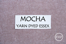 Load image into Gallery viewer, MOCHA Yarn Dyed Essex, Linen and Cotton Blend Fabric from Robert Kaufman, E064-1237 MOCHA