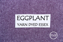 Load image into Gallery viewer, EGGPLANT Yarn Dyed Essex, Linen and Cotton Blend Fabric from Robert Kaufman, E064-1133 EGGPLANT