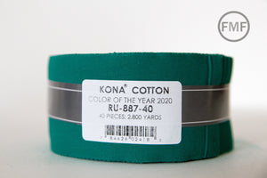 Enchanted Kona Cotton Color of the Year 2020 Roll Up, Kona Cotton Solids, Robert Kaufman Fabrics, 100% cotton fabric jelly roll, RU-887-40
