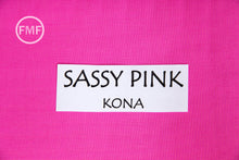 Load image into Gallery viewer, Sassy Pink Kona Cotton Solid Fabric from Robert Kaufman, K001-845