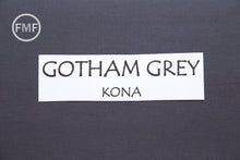 Load image into Gallery viewer, Gotham Grey Kona Cotton Solid Fabric from Robert Kaufman, K001-862