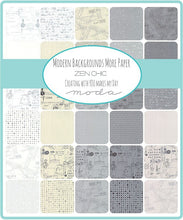 Load image into Gallery viewer, Modern Backgrounds More Paper Candy Pack, Mini Charm Pack, Brigitte Heitland, Zen Chic, Moda Fabrics, 1670MC
