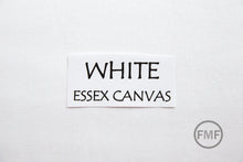 Load image into Gallery viewer, White Essex Canvas, Linen and Cotton Blend Fabric from Robert Kaufman, E119-1387 WHITE