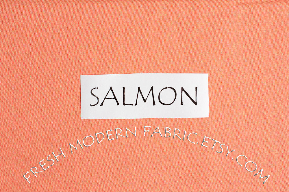 Salmon Kona Cotton Solid Fabric from Robert Kaufman, K001-1483