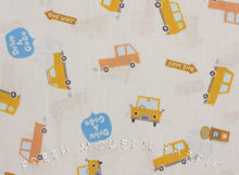 Load image into Gallery viewer, Happy Go Lucky Cars by Puti de Pome for Kiyohara Fabrics